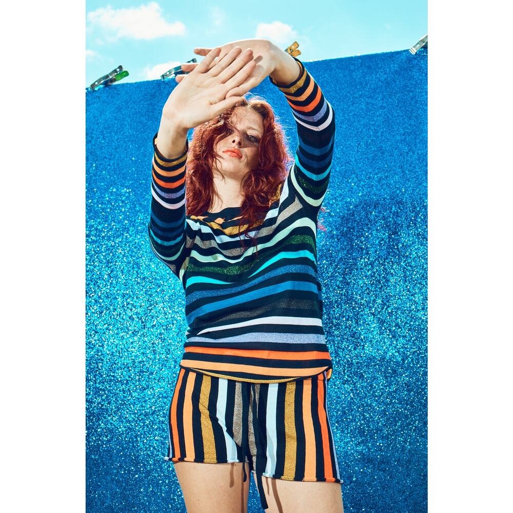 Replica Los Angeles- Black Rainbow Baseball Tee